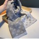 Replica Louis Vuitton Monogram Denim Scarf M76246 30 x 180