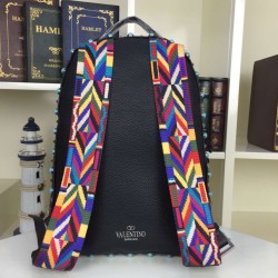 Replica Black Medium Rockstud Backpack With Stones