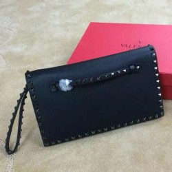 Replica Black Rockstud Clutch Bag