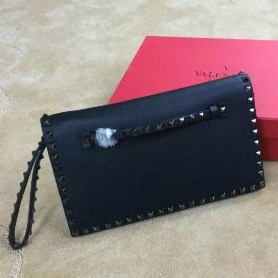 Replica Black Rockstud Clutch Bag Replica Black Rockstud Clutch Bag