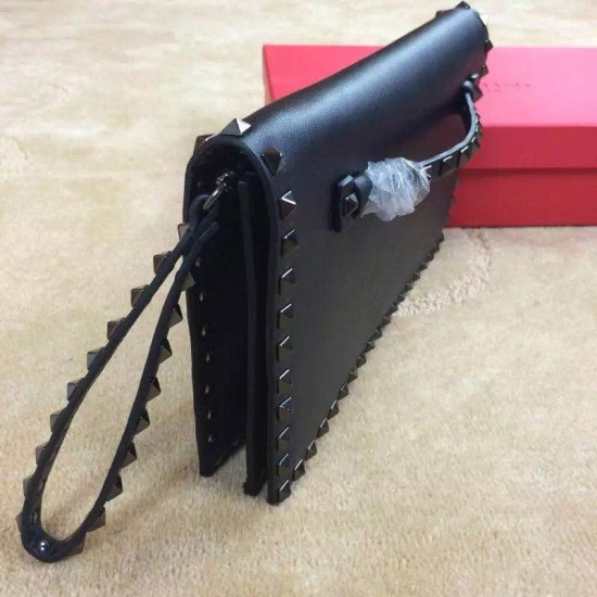 Replica Black Rockstud Clutch Bag Replica Black Rockstud Clutch Bag