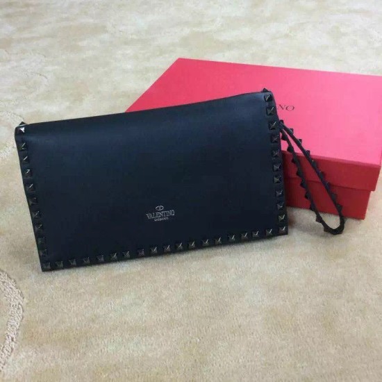 Replica Black Rockstud Clutch Bag Replica Black Rockstud Clutch Bag