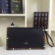 Replica Black Rockstud Clutch Bag With Multicolored Stones Fake Black Rockstud Clutch Bag With Multicolored Stones Replica