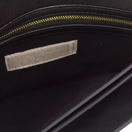 Replica Black Rockstud Clutch Bag With Multicolored Stones Fake Black Rockstud Clutch Bag With Multicolored Stones Replica