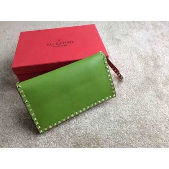 Replica Multicolor Rockstud Clutch Bag Green Fake Multicolor Rockstud Clutch Bag Green Replica