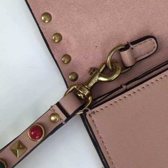 Replica Nude Rockstud Clutch Bag With Multicolored Stones Replica Nude Rockstud Clutch Bag With Multicolored Stones