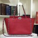 Replica Red Rockstud Rolling Medium Tote With Stones Fake Red Rockstud Rolling Medium Tote With Stones Replica