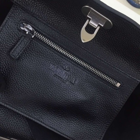 Fake Black Rockstud Rolling Small Tote With Stones Replica Replica Black Rockstud Rolling Small Tote With Stones