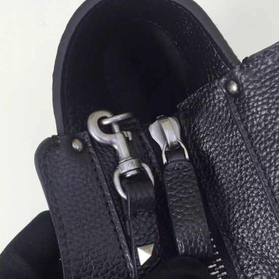 Replica Black Small Rockstud Handle Bag With Stones Replica Black Small Rockstud Handle Bag With Stones