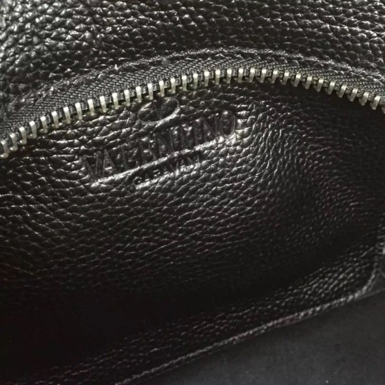 Replica Black Small Rockstud Handle Bag With Stones Replica Black Small Rockstud Handle Bag With Stones