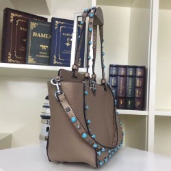 Replica Bronze Rockstud Rolling Small Tote With Stones