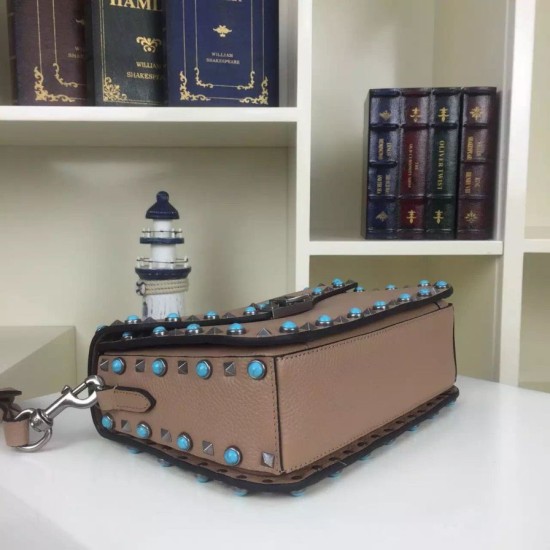Replica Bronze Rockstud Shoulder Bag With Stones Fake Bronze Rockstud Shoulder Bag With Stones Replica