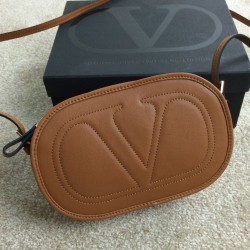 Replica Logo-Go Cross Body Bag In Brown Leather