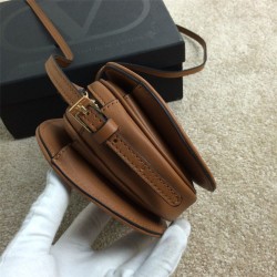 Fake Logo-Go Cross Body Bag In Brown Leather Replica Replica Logo-Go Cross Body Bag In Brown Leather