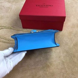 Replica Small Chain Shoulder Bag In Light Blue Calfskin Replica Small Chain Shoulder Bag In Light Blue Calfskin