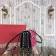 Fake Bi-colour Rockstud Rose Red Shoulder Bag Replica