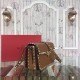 Replica Rockstud Shoulder Bag In Brown Calfskin